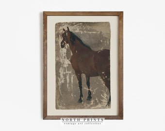 Vintage Horse Painting | Rustic Farmhouse Decor PRINTABLE #494