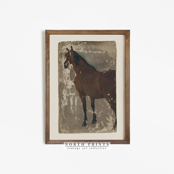 Vintage Horse Painting | Rustic Farmhouse Decor PRINTABLE #494