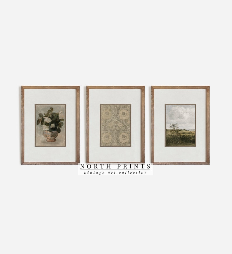 Vintage French Country Landscape Art Prints: Gallery Wall Set ...