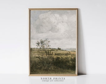 Landschaftsbild Sommer Land | Wohnzimmer Dekor | North Prints Herunterladbarer DRUCKBARER Digitaler Kunstdruck | 5-201