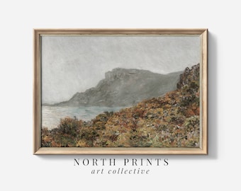 Autumn Coastal Landscape Mountain PRINTABLE Wall Art | Earthy Large Bedroom Digital Download Art Print | North Prints 6-184