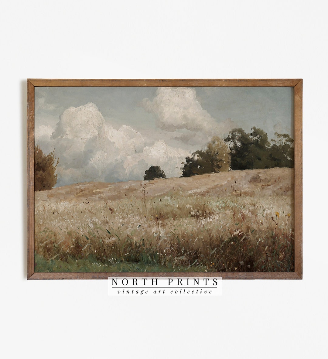 Vintage Farmhouse Wall Decor Landscape Painting | Country Art Print North Prints | PRINTABLE | 2-207