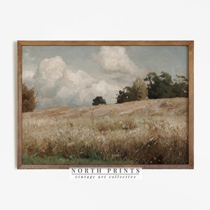 Vintage Farmhouse Wall Decor Landscape Painting | Country Art Print North Prints | PRINTABLE | 2-207