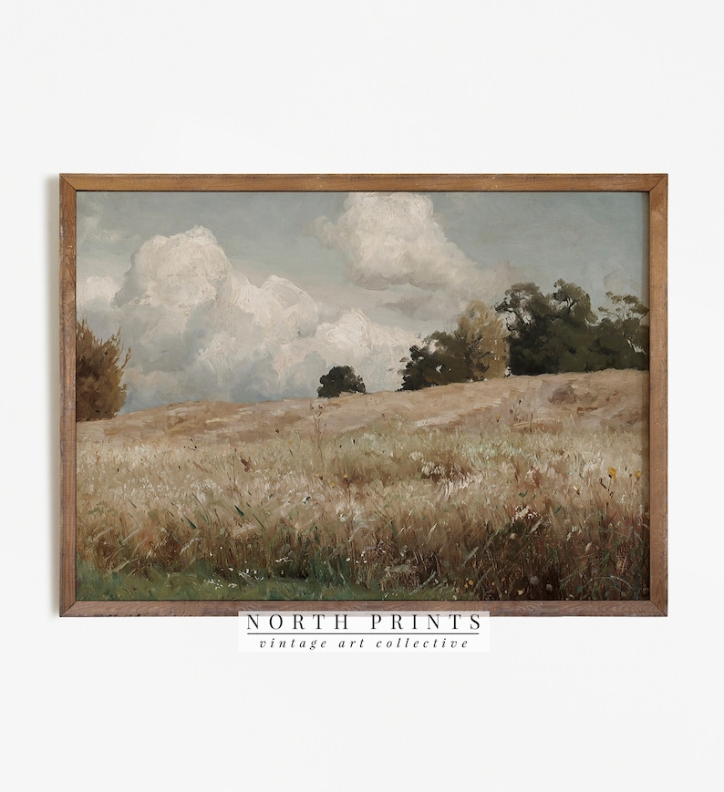 Vintage Farmhouse Wall Decor | Landscape Painting | Country Art Print | PRINTABLE | 564 