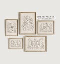 Woodland Nursery Wall Print Set, Cottagecore Neutral Kids Room Decor PRINTABLE Art Collection Bundle Digital Downloadable North Prints S5-39