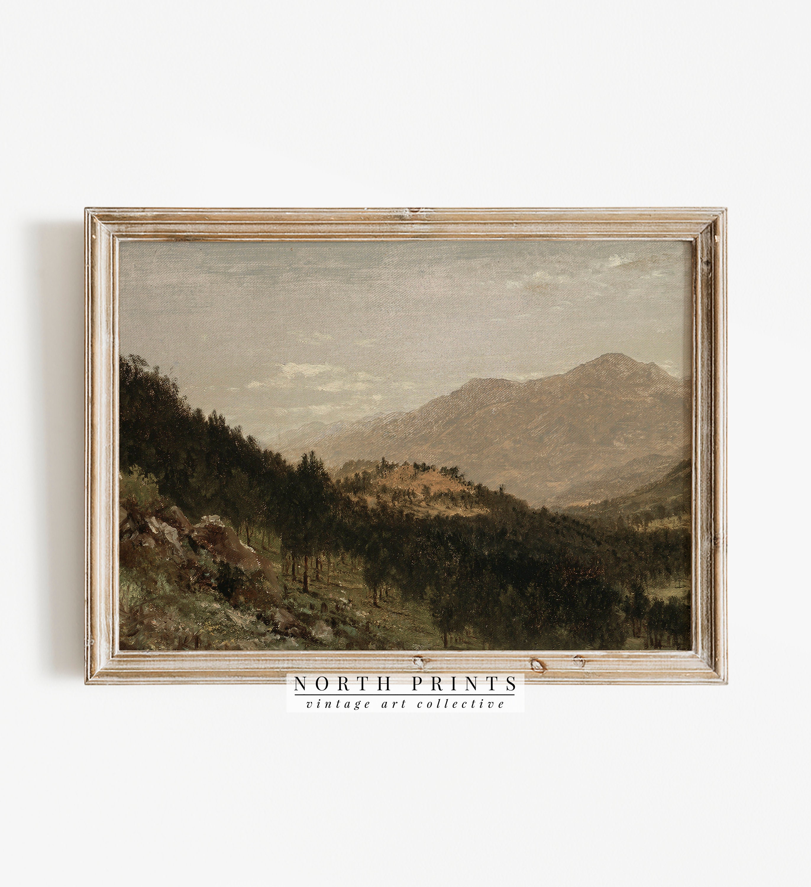 日本画⑤ 絵画 森 山 風景画 アンティーク 山岳風景 オリジナル インテリア