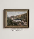 Vintage European Villa Landscape Wall Art | French County Painting | PRINTABLE Digital Download | 5-138
