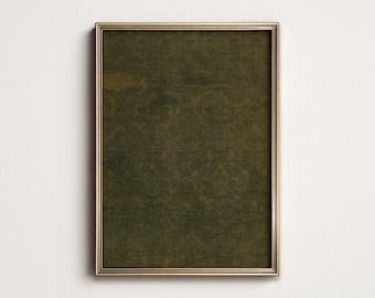 Vintage Damask Tapestry Wall Art PRINTABLE, Olive Green Antique Pattern, Heritage Textile Decor Digital Downloadable Art North Prints 10-139