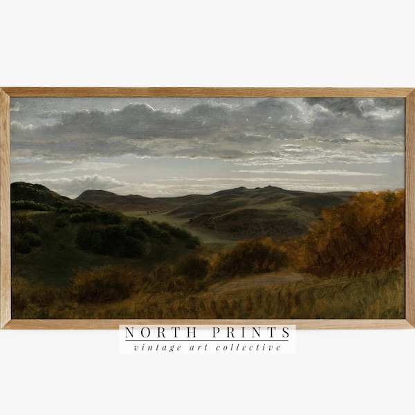 Samsung Frame TV Art | Vintage Moody Landscape DIGITAL Download Painting | Nature Art #TV27