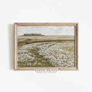 Spring Meadow Painting Vintage Landscape Print Country Field PRINTABLE Digital Download North Prints 4-126 image 7