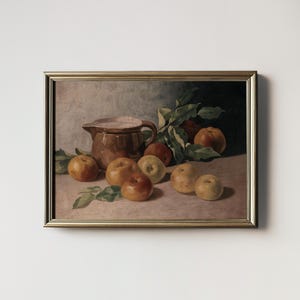 Country Kitchen Print | Vintage Painting | Apple Still Life PRINTABLE Digital Download | 385