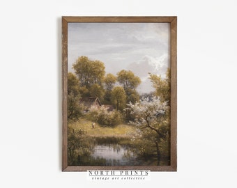 Summer Landscape Print | Victorian Vintage Landscape Painting PRINTABLE #631