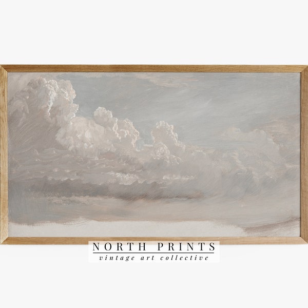 Country Decor Frame TV Art | Vintage Cloud Painting DIGITAL Download #TV82