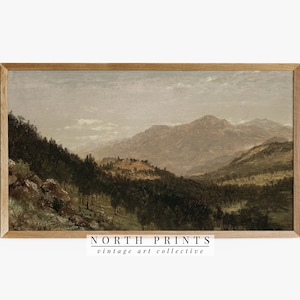 Pintura de arte de TV de paisagem temperamental vintage DIGITAL Download | North Prints #TV92