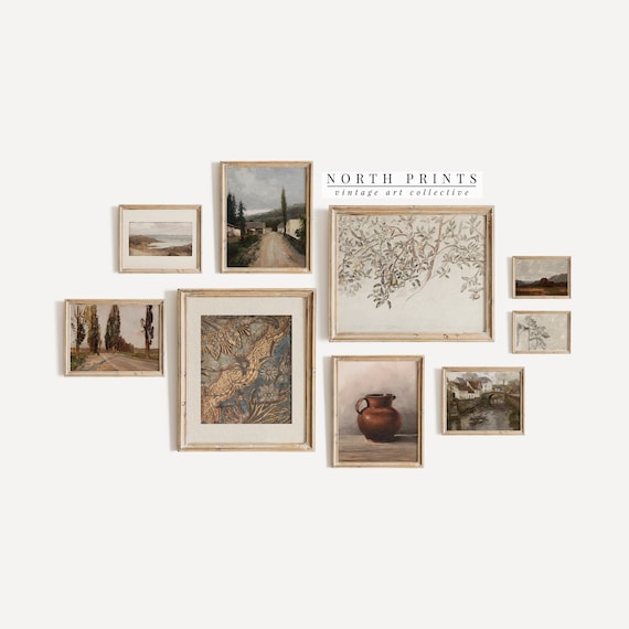 Vintage Gallery Wall Art SET Antique Prints European Decor Etsy