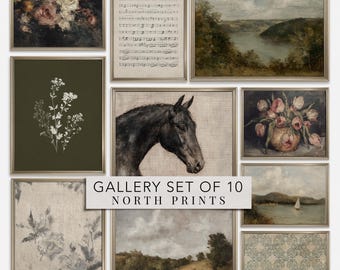Old World Gallery Wall Prints, Classic Landscape & Floral Digital Art Set of 10, PRINTABLE Art (Digital Download) S10-32
