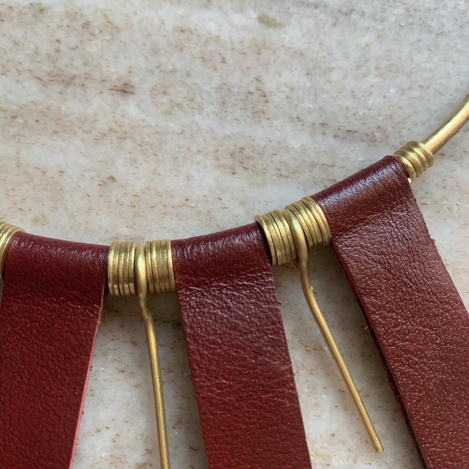 Forte Genuine Leather Necklace / Leather Necklace / Handmade Etsy Israel