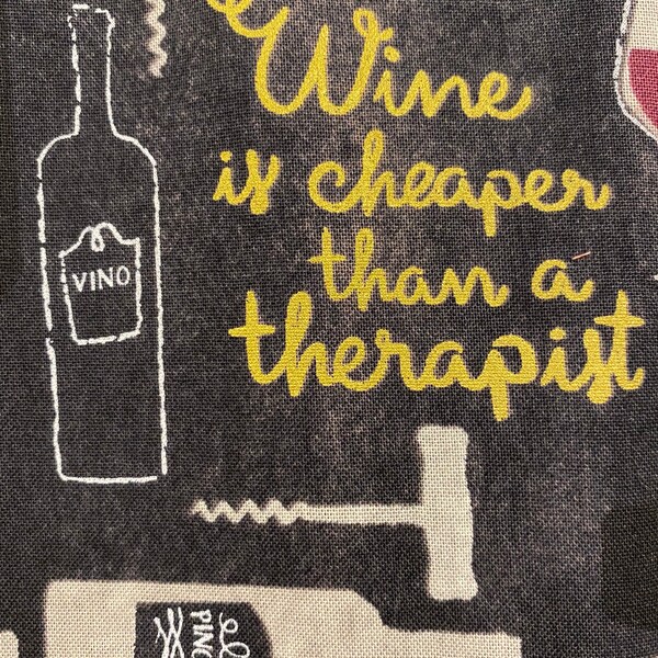 ORDER FOR GEMMA: 1xAdult 100% Cotton 3 Layer Mask wine better than therapist Print.