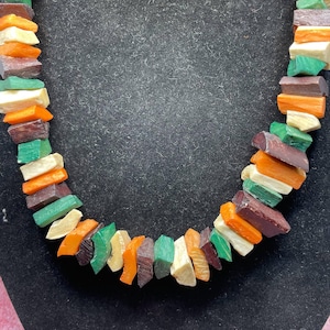 Coconut shell choker necklace, ethnic, natural, boho, tribal