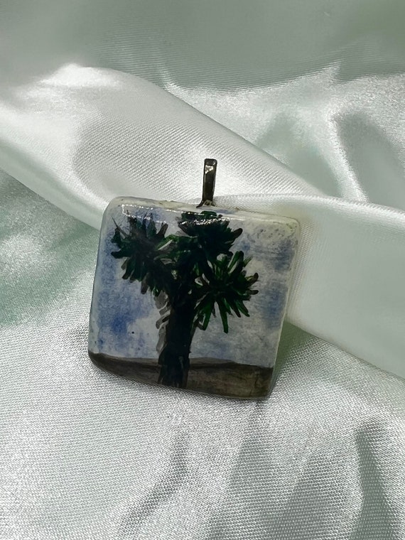 Handcrafted, Hand painted, unisex clay Pendant - image 10