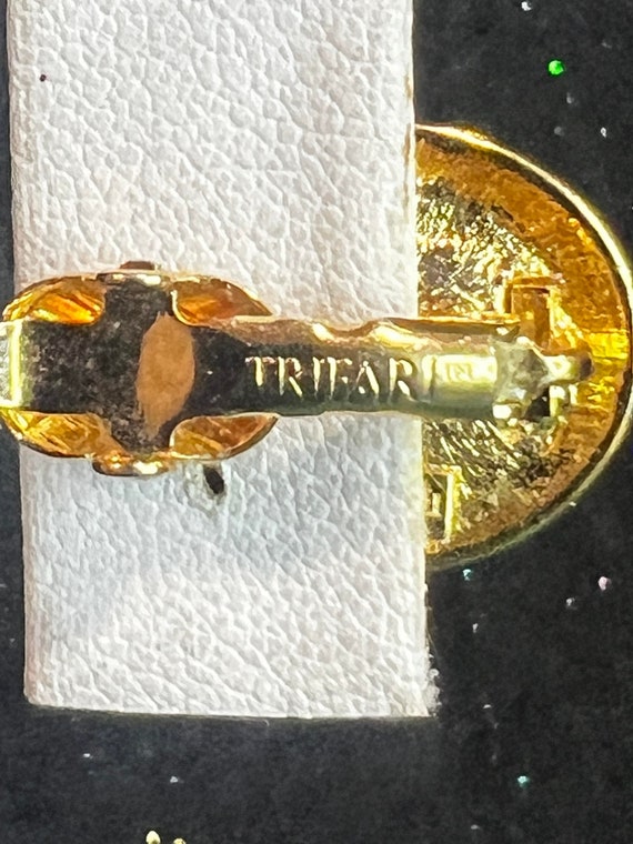 Signed Trifari Clip On Earrings Teardrop - image 5