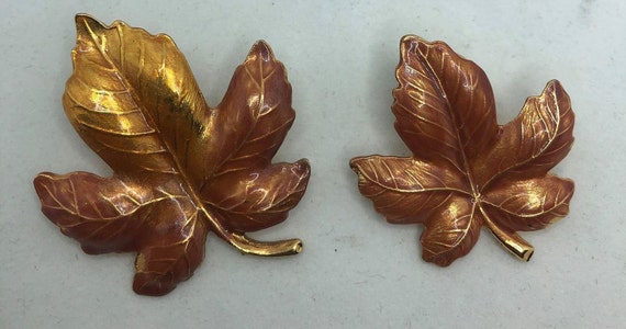 Vintage Pair of Enamel Leaf   Kenneth Cole Jewelr… - image 4