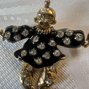 Vintage Clown , Jester Articulated Brooches  Pins - Unsigned 1928?