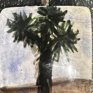 Handcrafted, Hand painted, unisex clay Pendant