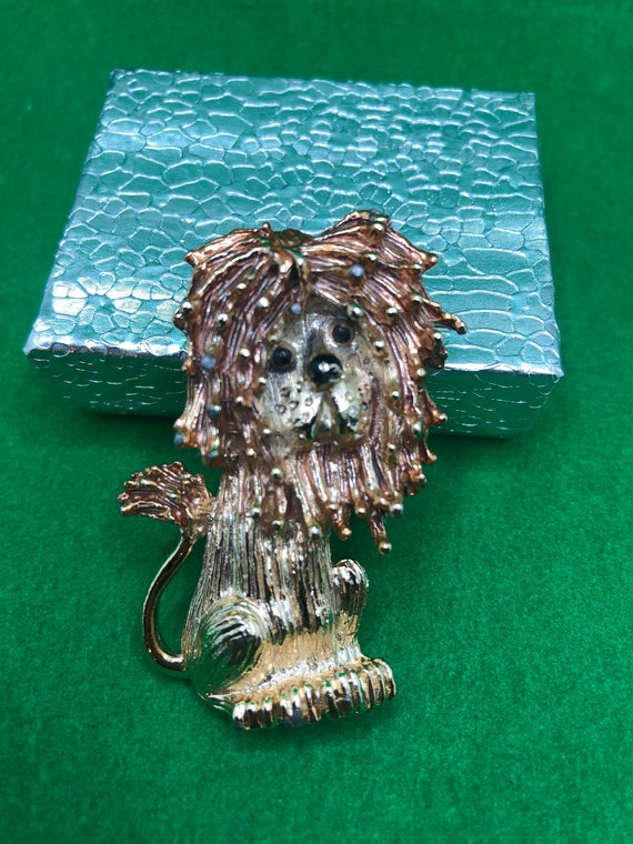 Vtg LION Brooch by Gerrys