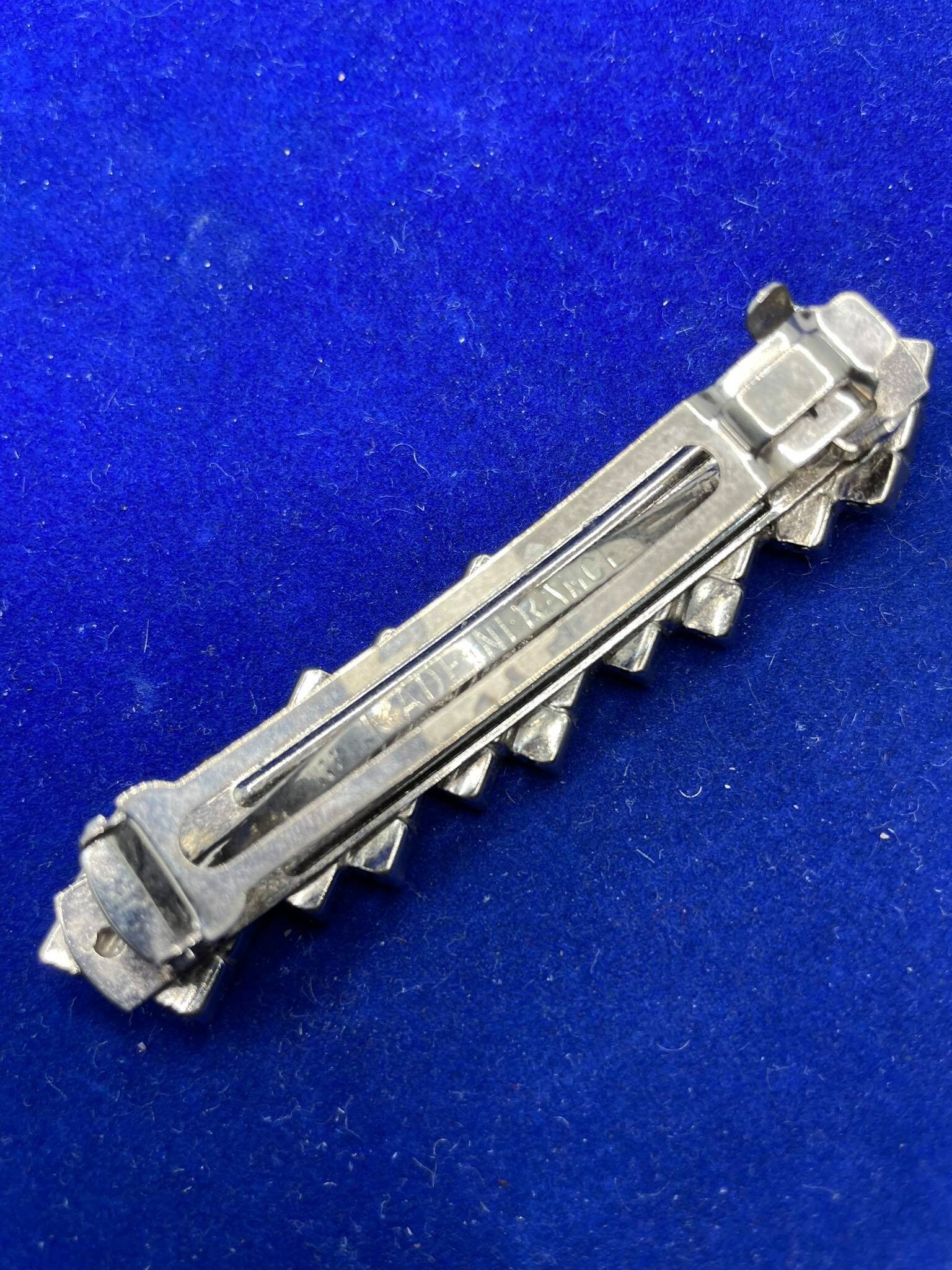 Vintage Made In France Clear Rhinestone Barrette Hair Clip Etsy