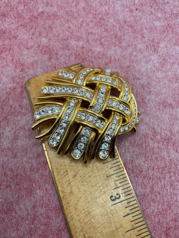 Vintage Kenneth Jay Lane Rhinestone Brooch – 1960… - image 6