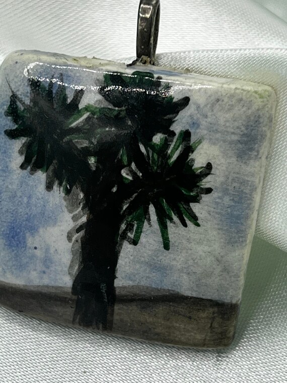 Handcrafted, Hand painted, unisex clay Pendant - image 3