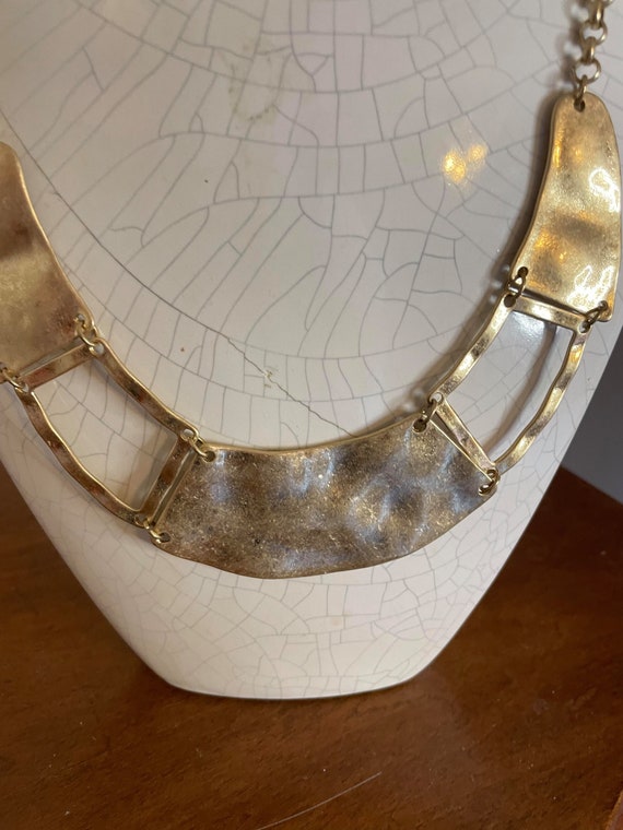 Lane Bryant gold ton avant-garde choker necklace - image 2