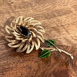 Vintage Strass Blumen-Brosche