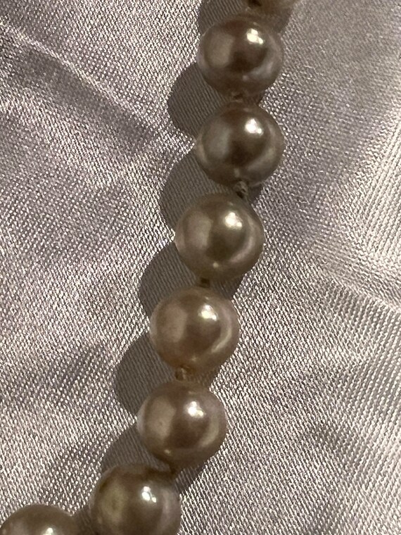 Vintage Knotted Faux Pearl Bracelet with Silver t… - image 8