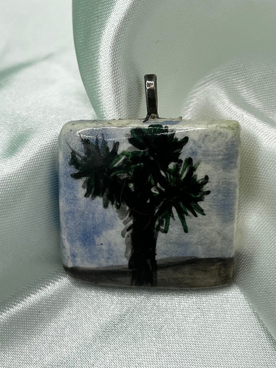 Handcrafted, Hand painted, unisex clay Pendant - image 8