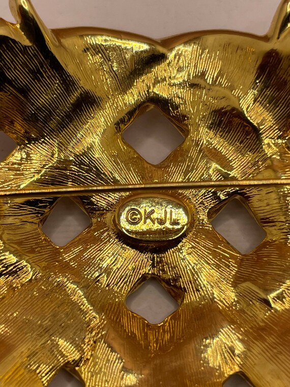 Vintage Kenneth Jay Lane Rhinestone Brooch – 1960… - image 7