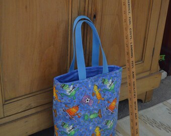Tote Bag - Sporty Monsters (Tote, Tote Bag, Market Tote, Book Bag, Shopping Bag, Beach Tote, Diaper Bag, Toy Bag, Child's Tote)