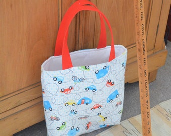 Tote Bag - On The Move (Tote, Tote Bag, Market Tote, Book Bag, Shopping Bag, Toy Bag, Child's Tote)