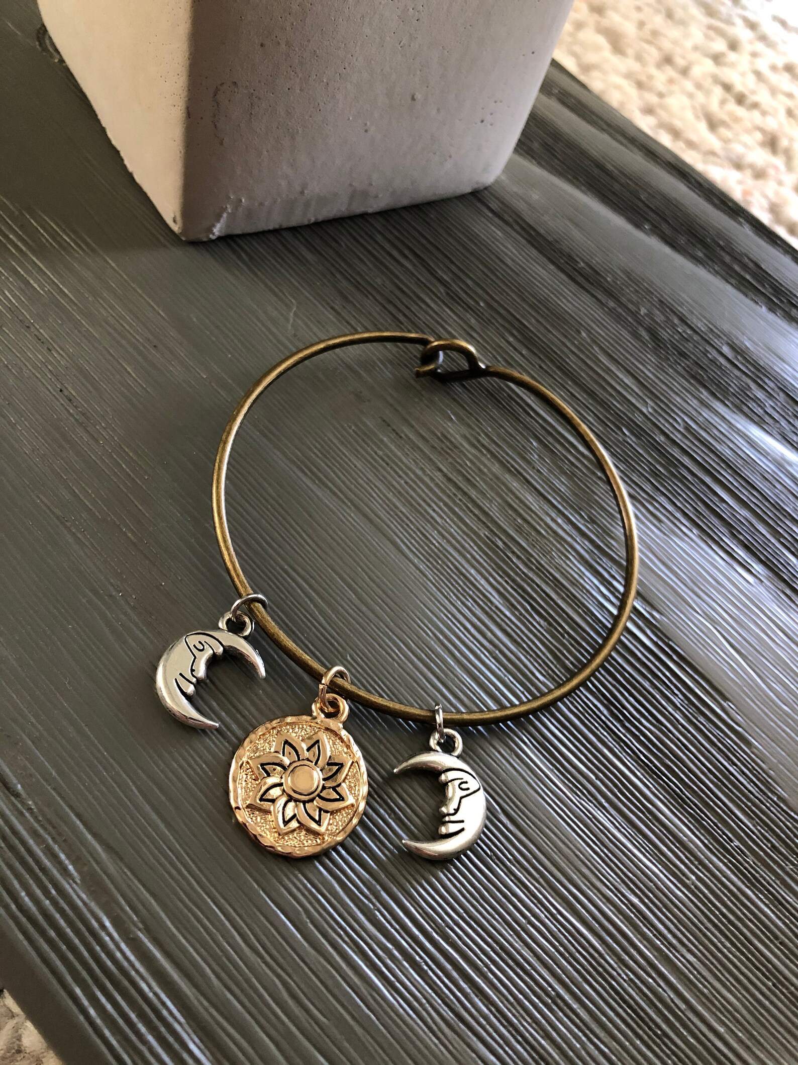 Sun and Moon Bangle - Etsy