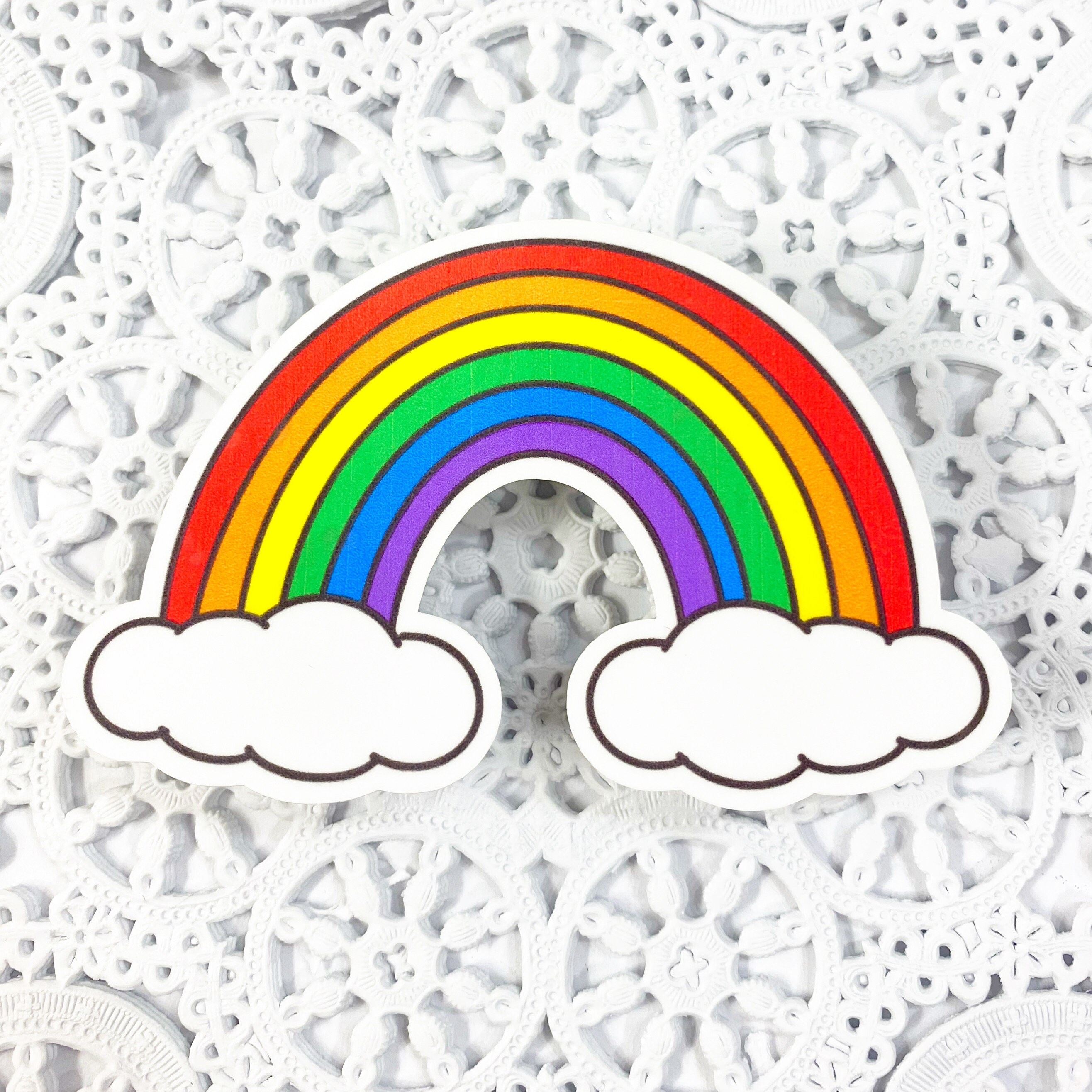Rainbow Vinyl Sticker Decal Planners Laptop Decal Card Etsy