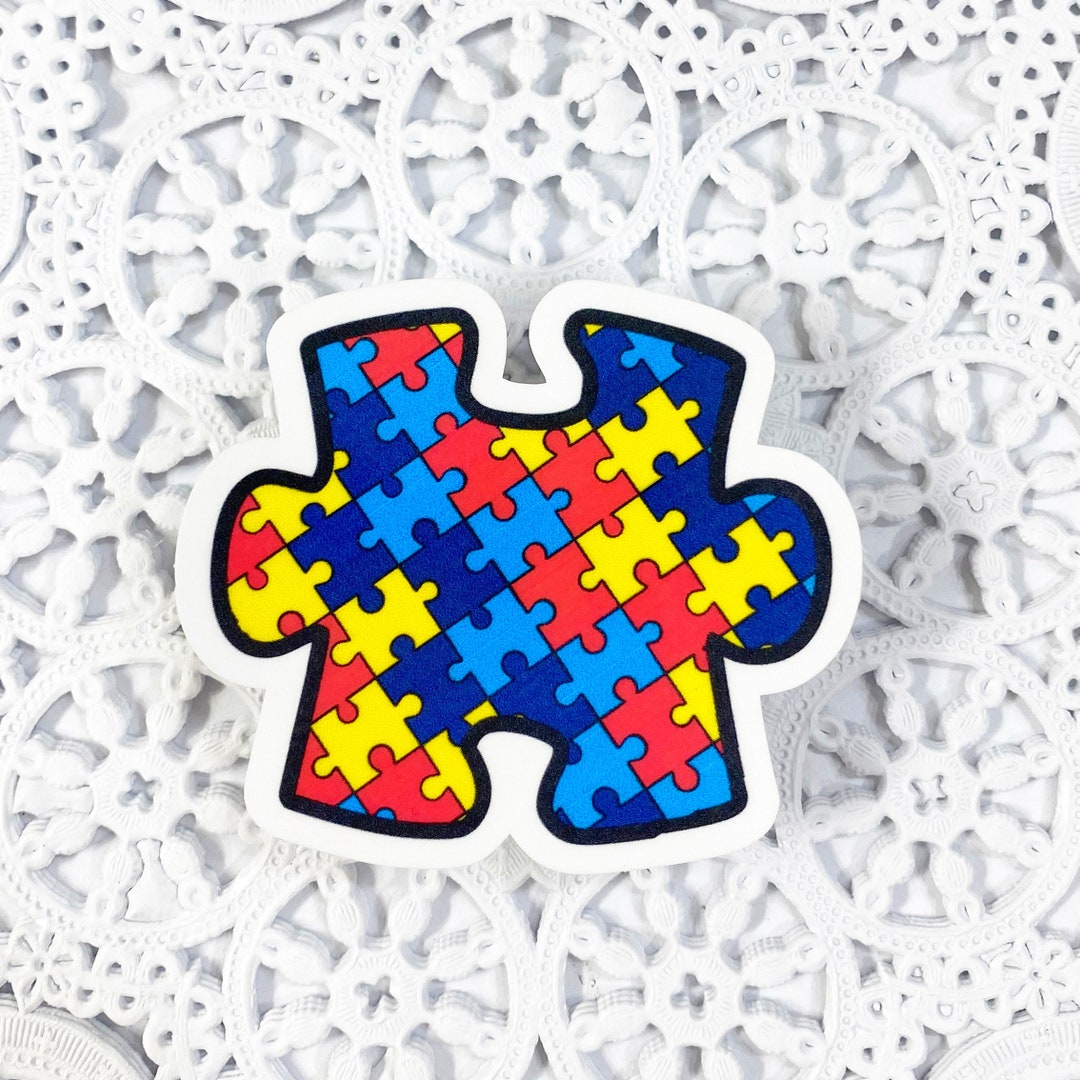 Puzzle Piece Vinyl Sticker Autism Awareness Decal - Etsy