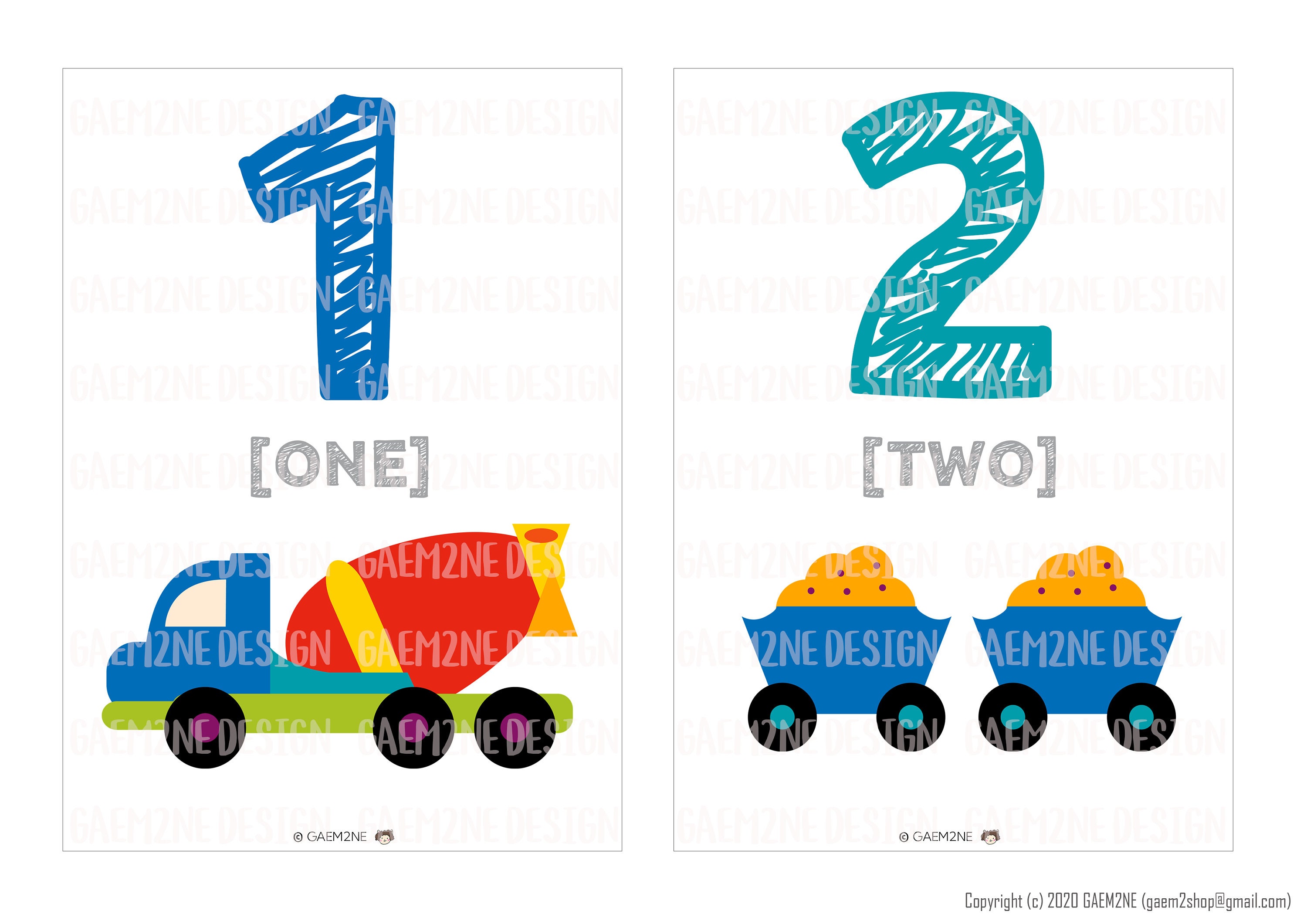Número de tarjetas Flash imprimibles 123 tarjetas Flash - Etsy España