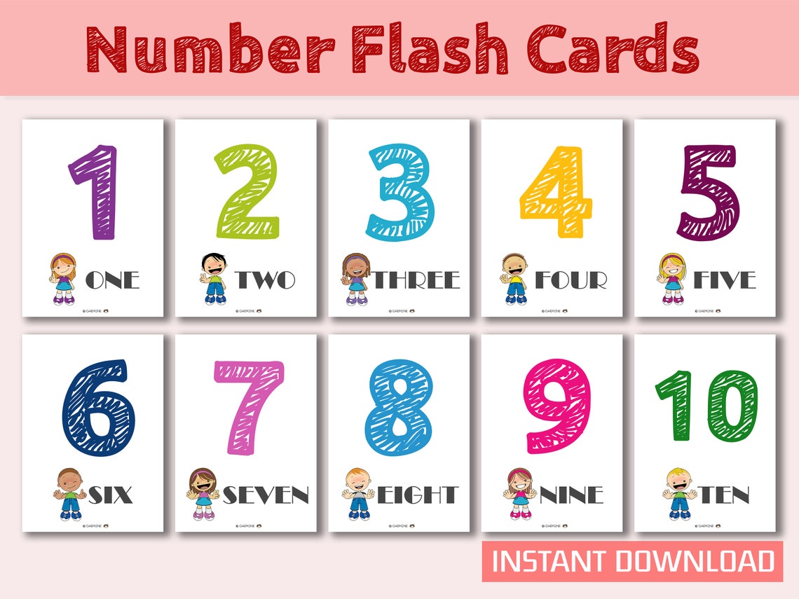 Number Flash Cards Printable 123 Flash Cards Montessori Etsy de Number Flash Cards Printable 123 Flash Cards Montessori Etsy de
