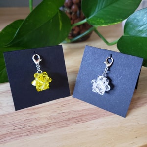 Star Fragment Charm | Konpeito Stitch Marker | Progress Keeper | Beaded Crystal Zipper Charm | Star Pendant