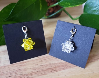 Star Fragment Charm | Konpeito Stitch Marker | Progress Keeper | Beaded Crystal Zipper Charm | Star Pendant