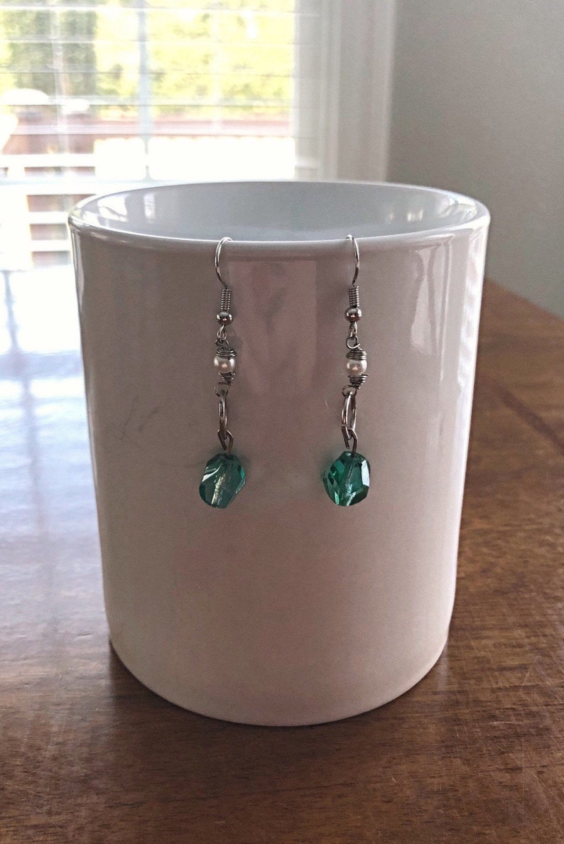 Nickel Free Emerald Earrings