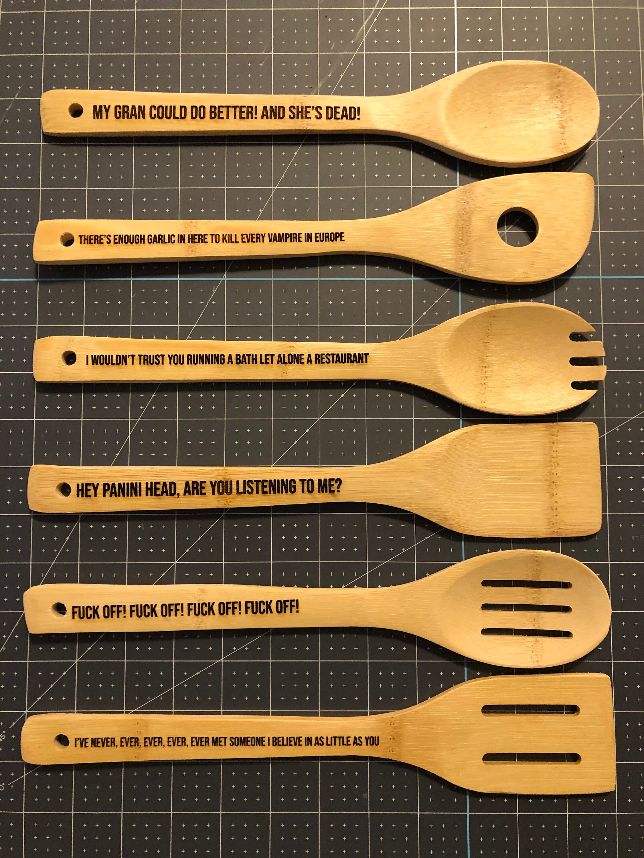 Gordon Ramsay Ramsey Wooden Kitchen Utensils Set of 6 Etsy