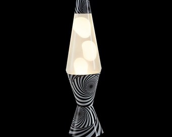 17" Black & White Swirl Lava Lamp