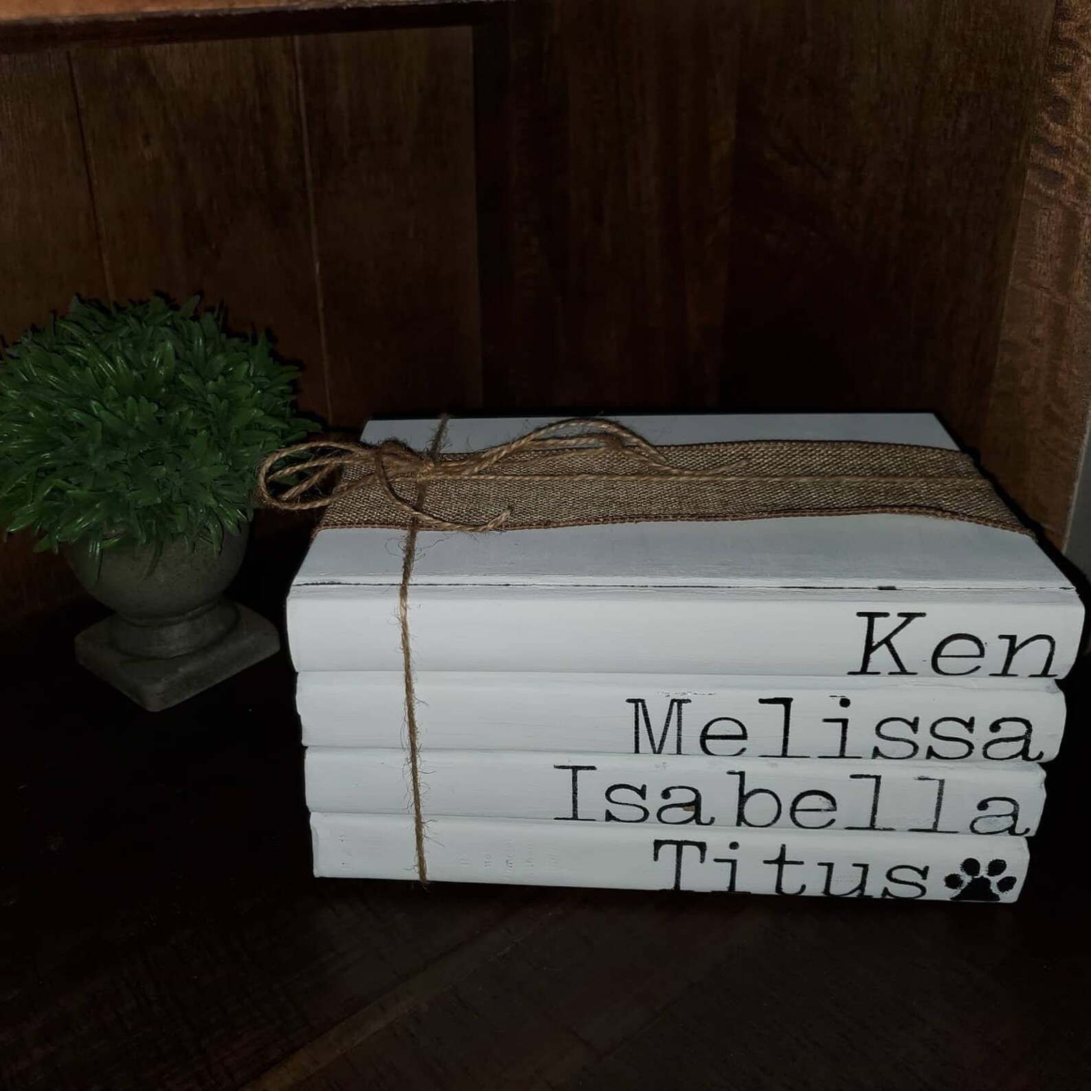 Personalized Stack Books Family Custom Book Stack (personalized) - Etsy